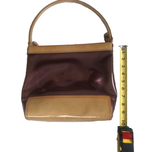 MONSAC Vintage jelly tote in pink with tan straps - Picture 5 of 8